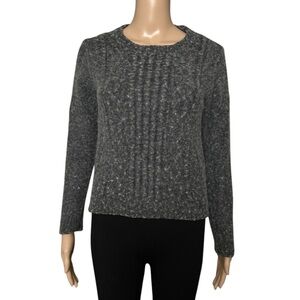 J.Crew Women's Size Large Grey Marl Knit Sweater